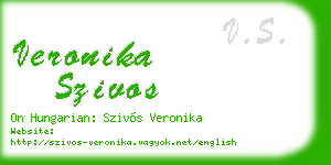 veronika szivos business card